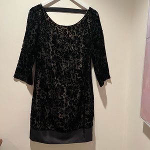 Black velvet dress